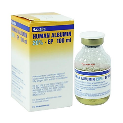 Human Albumin 20% 100 mL IV  infusion Vial